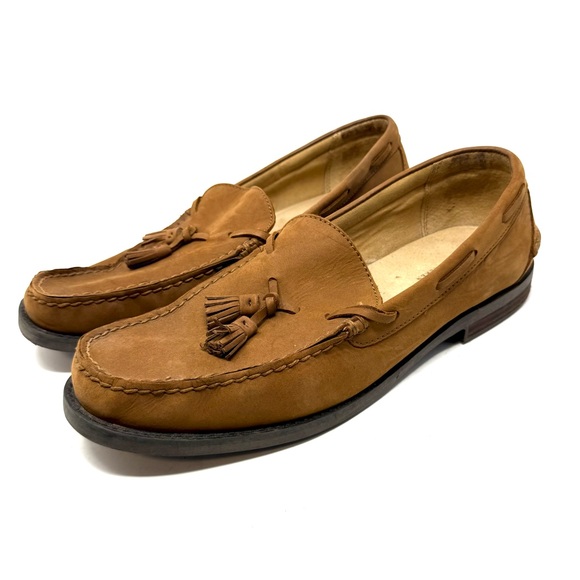 Polo Ralph Lauren Men's Kraig Brown Soft Leather Tassel Slip On Loafers 14D - Picture 1 of 13